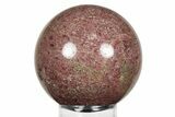 Polished Rhodonite Sphere - Madagascar #245339-1